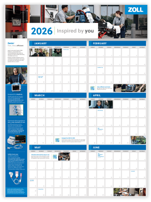 The 2026 ZOLL EMS wall calendar is now available! | ZOLL Medical